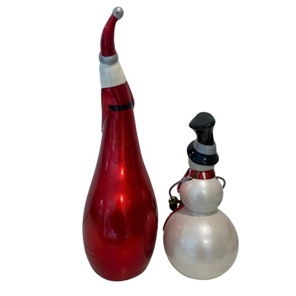 Santa & Snowman Ceramic Christmas home Decor Set Holidays decoration Christmas - Picture 7 of 14